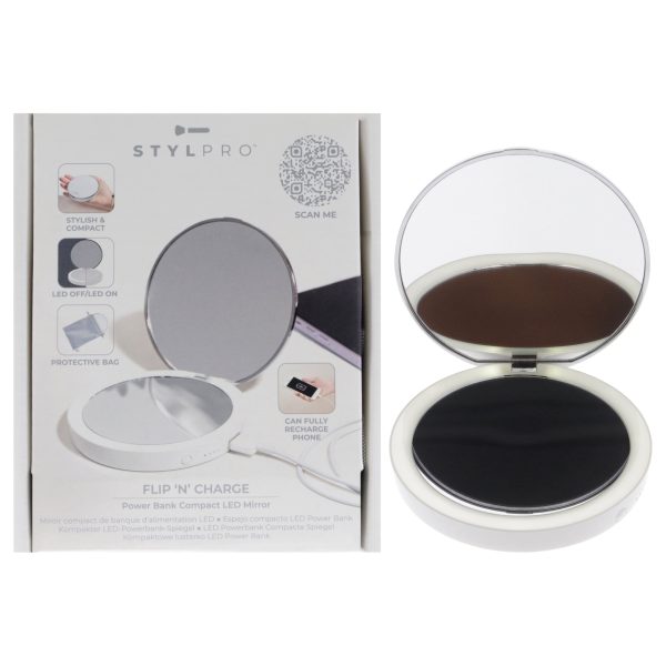 Stylideas Stylpro Flip N Charge Power Bank Compact Led Mirror by Stylideas for Women - 1 Pc Mirror on Sale