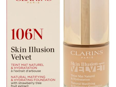 Clarins Skin Illusion Velvet Foundation - 106N Vanilla by Clarins for Women - 1 oz Foundation For Sale