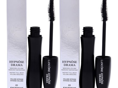 Lancome Hypnose Drama Instant Full Body Volume Mascara - 01 Excessive Black by Lancome for Women - 0.21 oz Mascara - Pack of 2 Supply