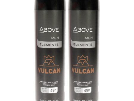 Above 48 Hours Element Antiperspirant Deodorant - Vulcan by Above for Men - 3.17 oz Deodorant Spray - Pack of 2 Online Sale