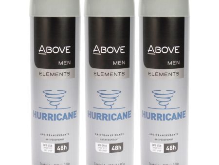 Above 48 Hours Element Antiperspirant Deodorant - Hurricane by Above for Men - 3.17 oz Deodorant Spray - Pack of 3 For Discount