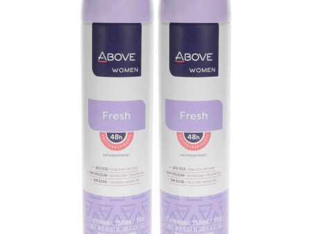 Above 48 Hours Antiperspirant Deodorant - Fresh by Above for Women - 3.17 oz Deodorant Spray - Pack of 2 For Cheap