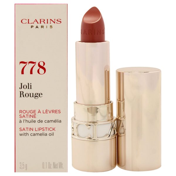 Clarins Joli Rouge Satin Lipstick - 778 Pecan Nude by Clarins for Women - 0.1 oz Lipstick Fashion