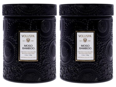 Voluspa Moso Bamboo - Small by Voluspa for Unisex - 5.5 oz Candle - Pack of 2 on Sale