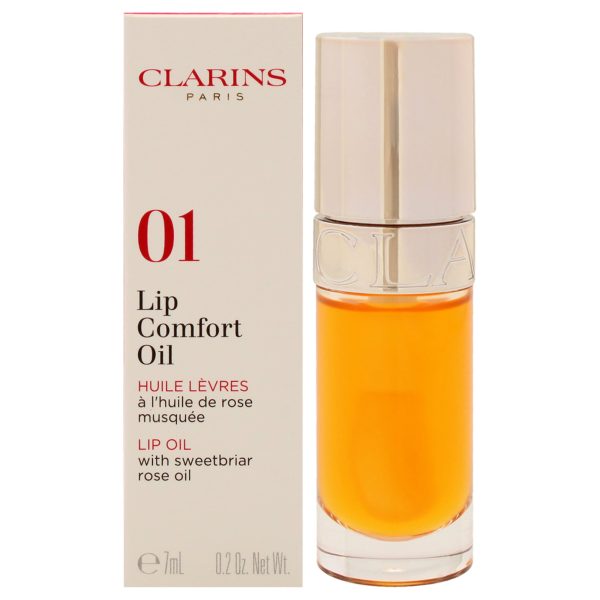 Clarins Lip Comfort Oil - 01 Honey by Clarins for Women - 0.2 oz Lip Oil Hot on Sale