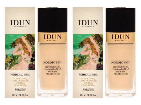 Idun Minerals Nordic Veil Foundation - 301 Jorunn by Idun Minerals for Women - 0.88 oz Foundation - Pack of 2 Hot on Sale